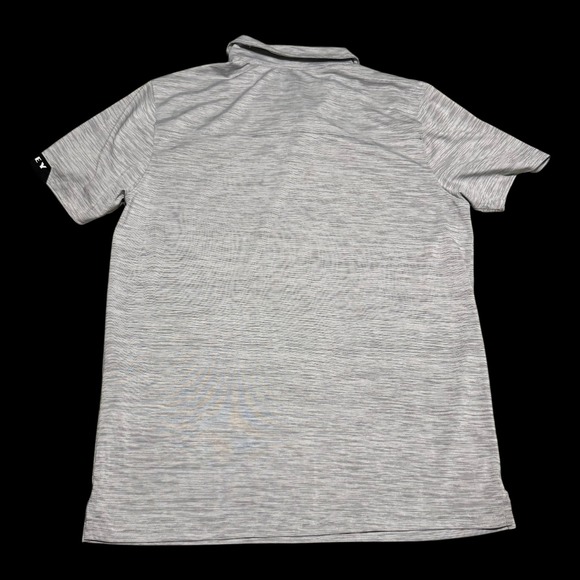 Oakley Center Logo Heather Gray Athletic Regular Fit Polo Shirt Men's Large‎ - Picture 4 of 8
